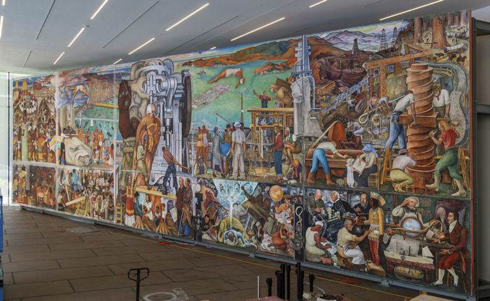 Trasladan mural de 30 toneladas de Diego Rivera